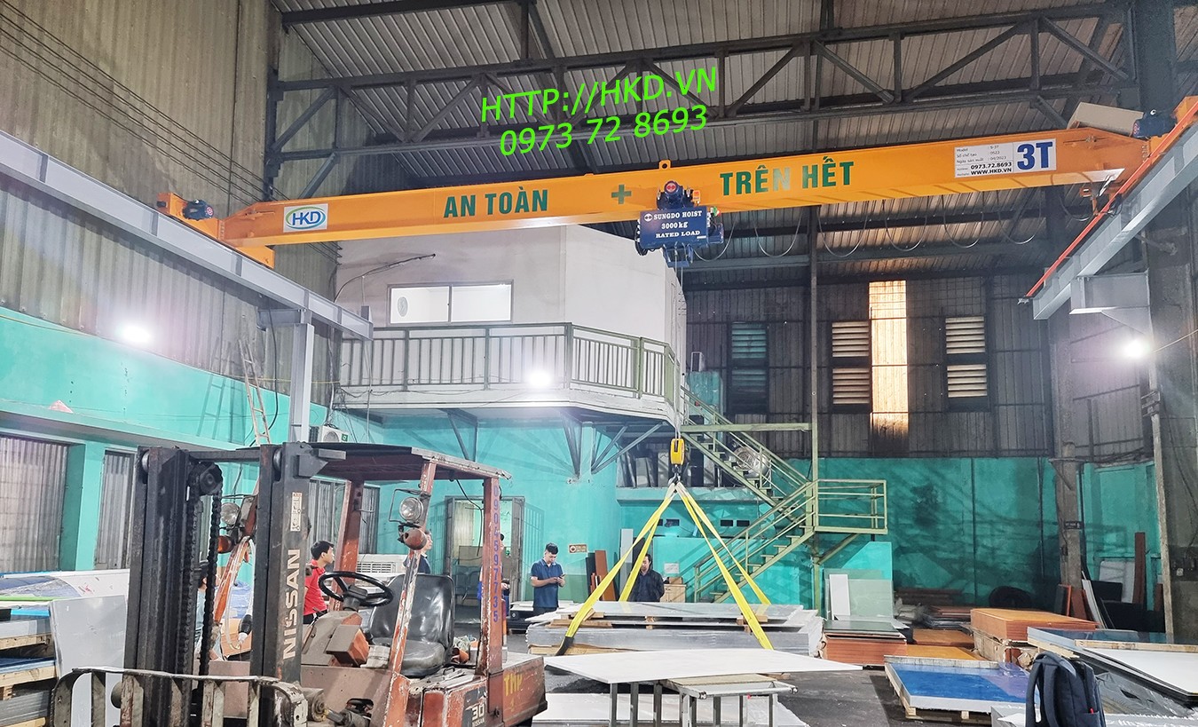 cầu trục dầm đơn 3 tấn HKD